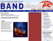 Tablet Screenshot of cyspringsband.com